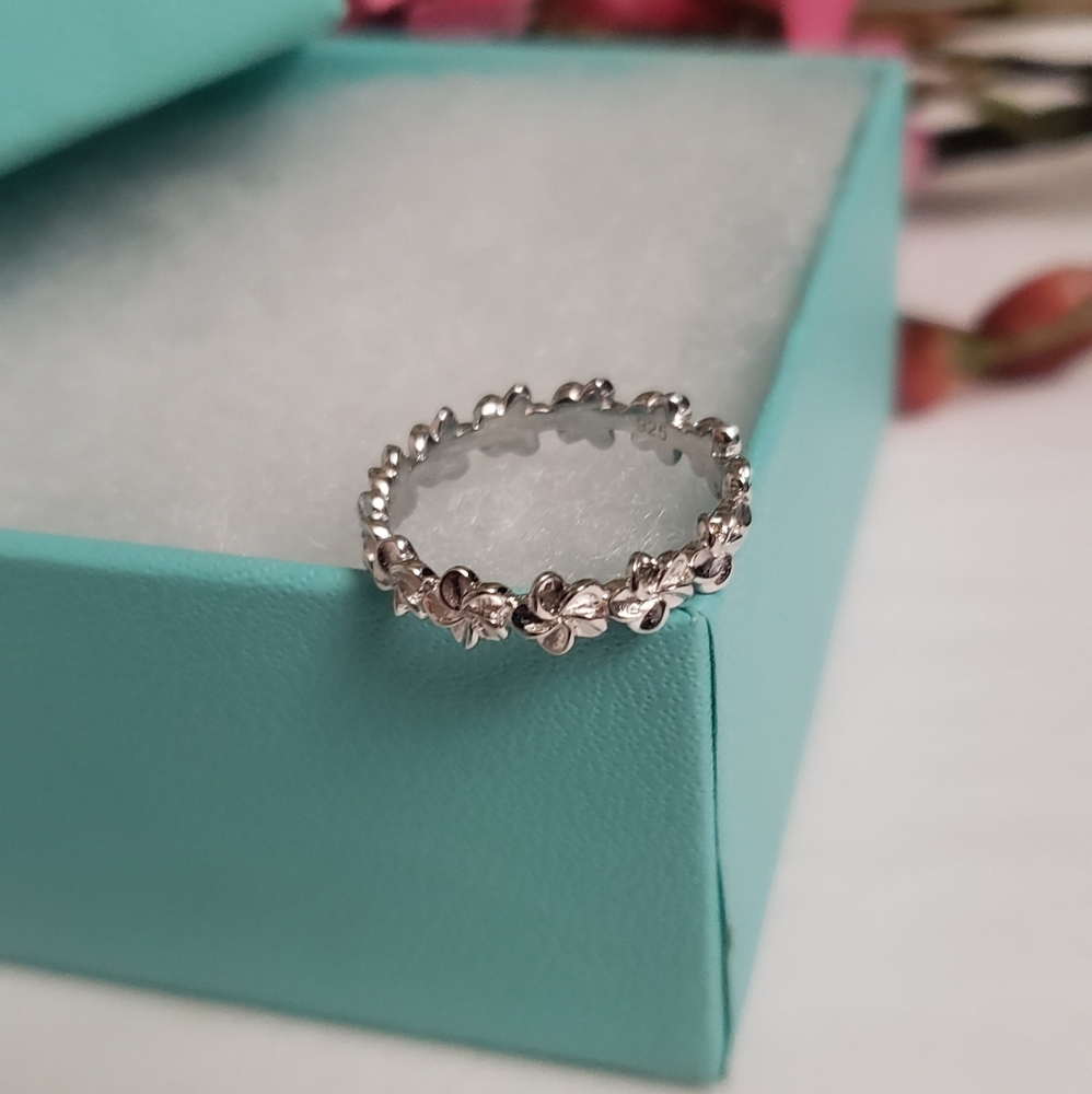 Plumeria Eternity Ring